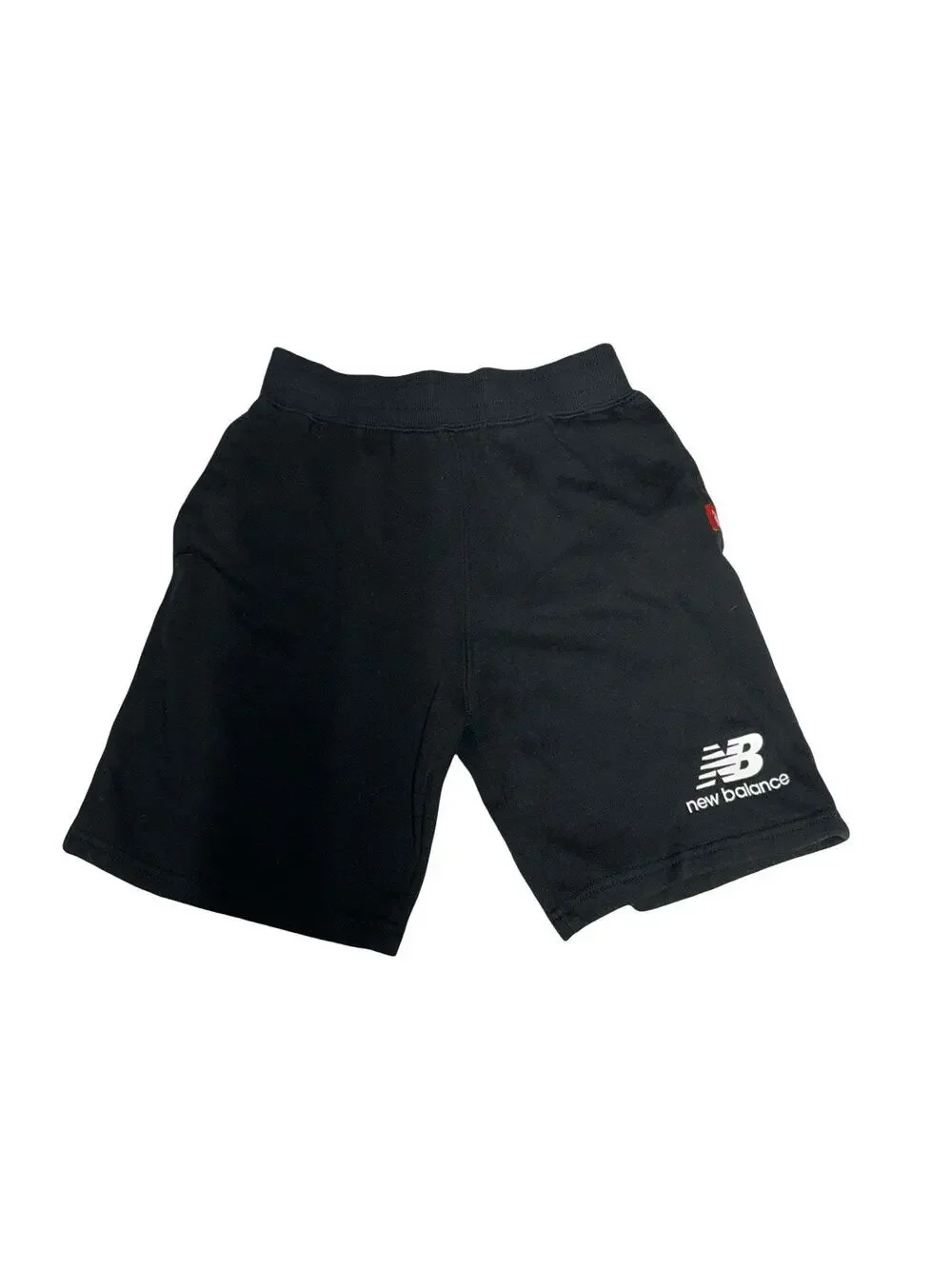New Balance Kids Medium 10-12 Black Athletic Shorts Logo Sweat Shorts Unisex